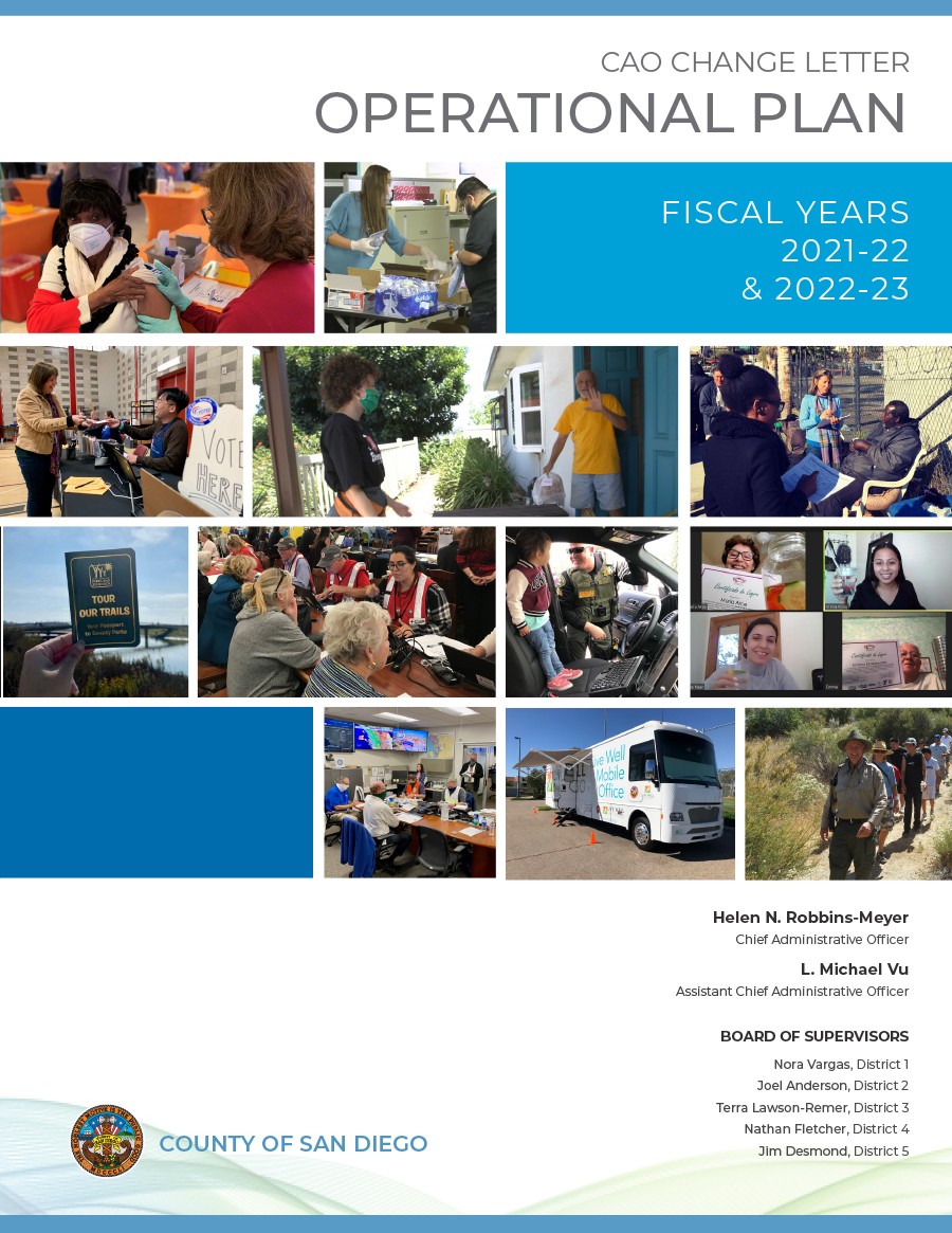 2021-23 CAO Operational Plan Change Letter