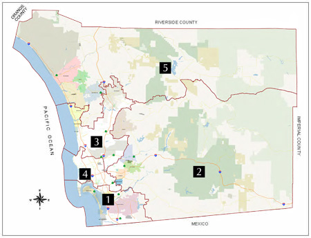 San Diego County District Map District Map