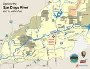 Map of the San Diego River.