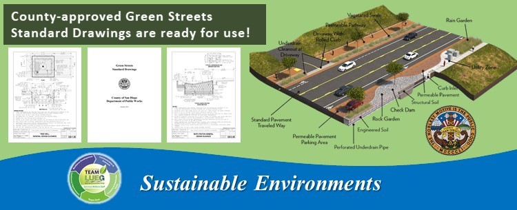 The County of San Diego Green Streets Standard drawings have been updated and are approved for use.
