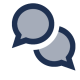 icon of two comment bubbles 