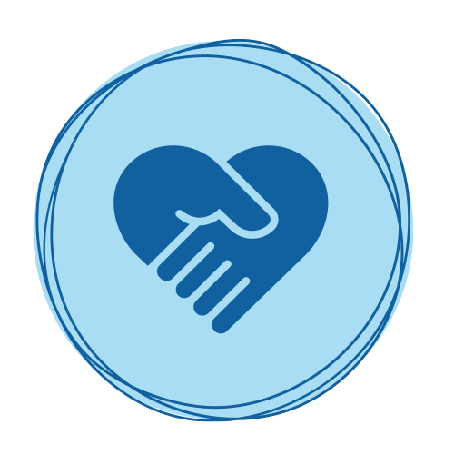 hands holding to form a heart