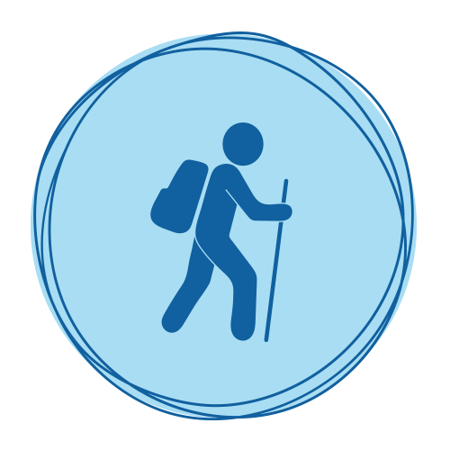 person hiking icon