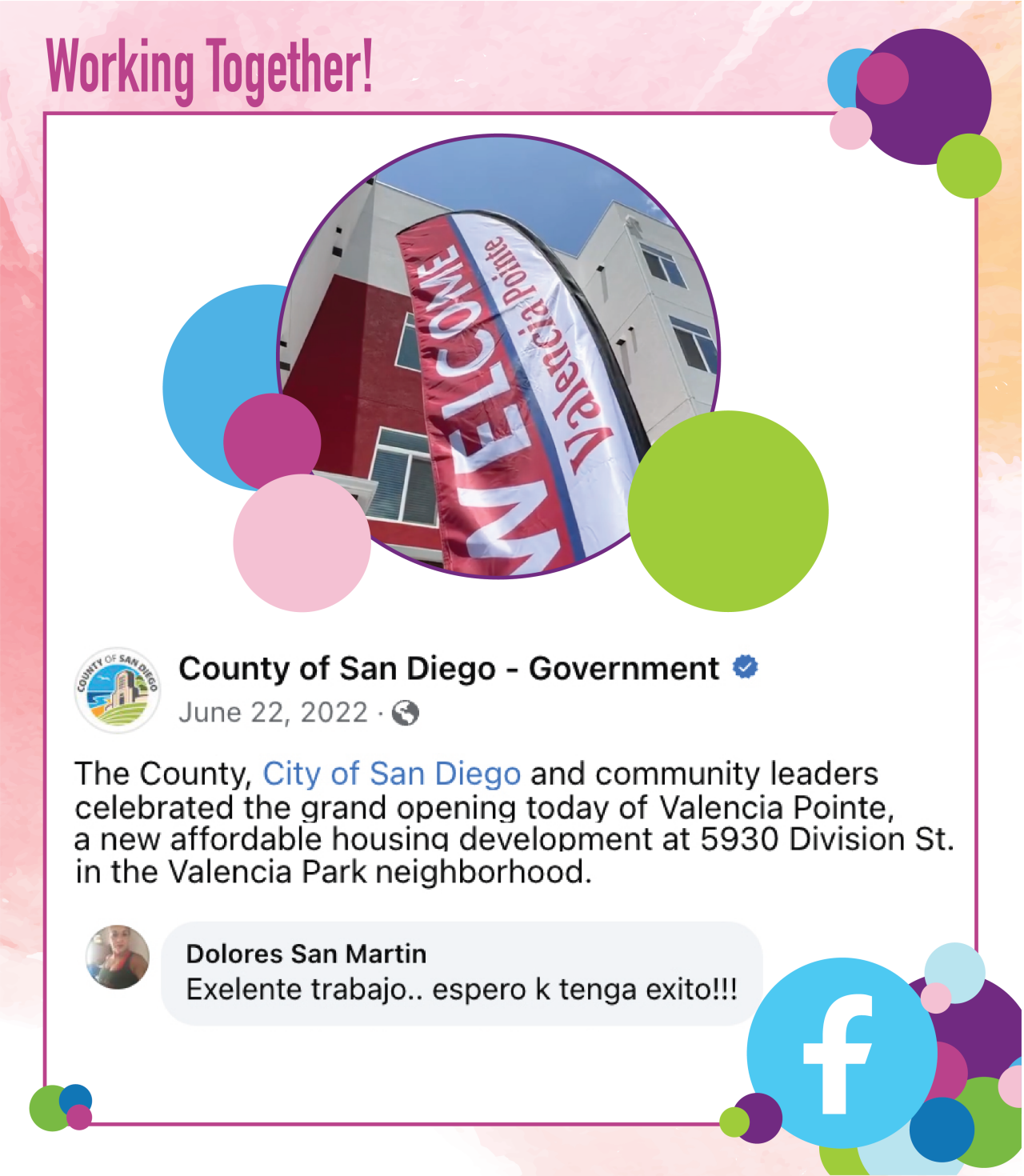 social post for Valenica Park apartments