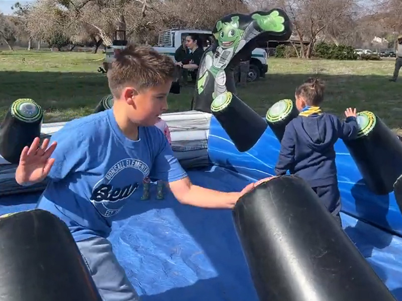 Kids playing playing outside