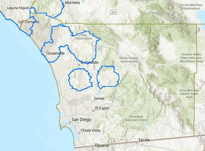 San Diego Citrus Quarantine Map (as of March 2026)