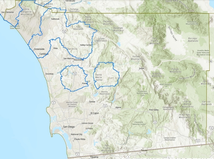 San Diego Citrus Quarantine Map (as of March 2026)
