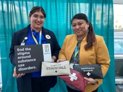 Naloxone kit distribution at a community event