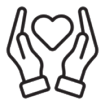 Hands holding a heart