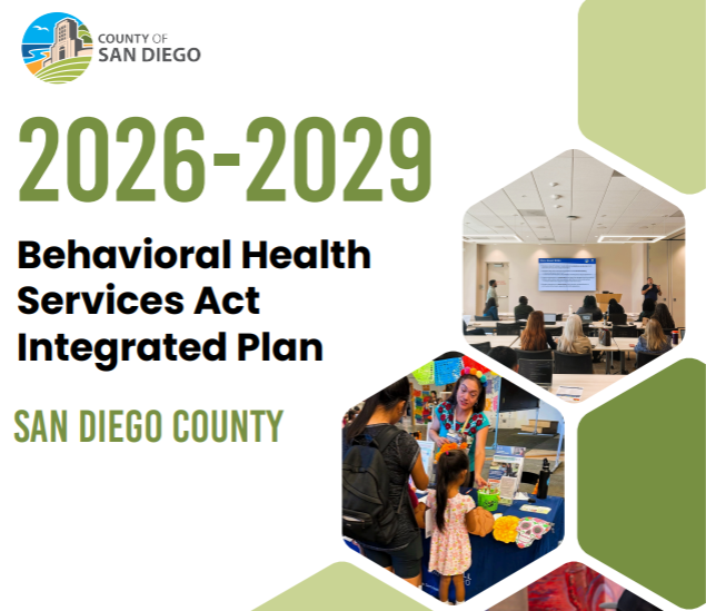 Cover Page of 2026-2029 Behavioral Health Services Act Integrated Plan San Diego County