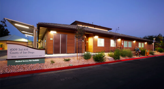 Front entrance of the Children's Emergency Screening Unit building