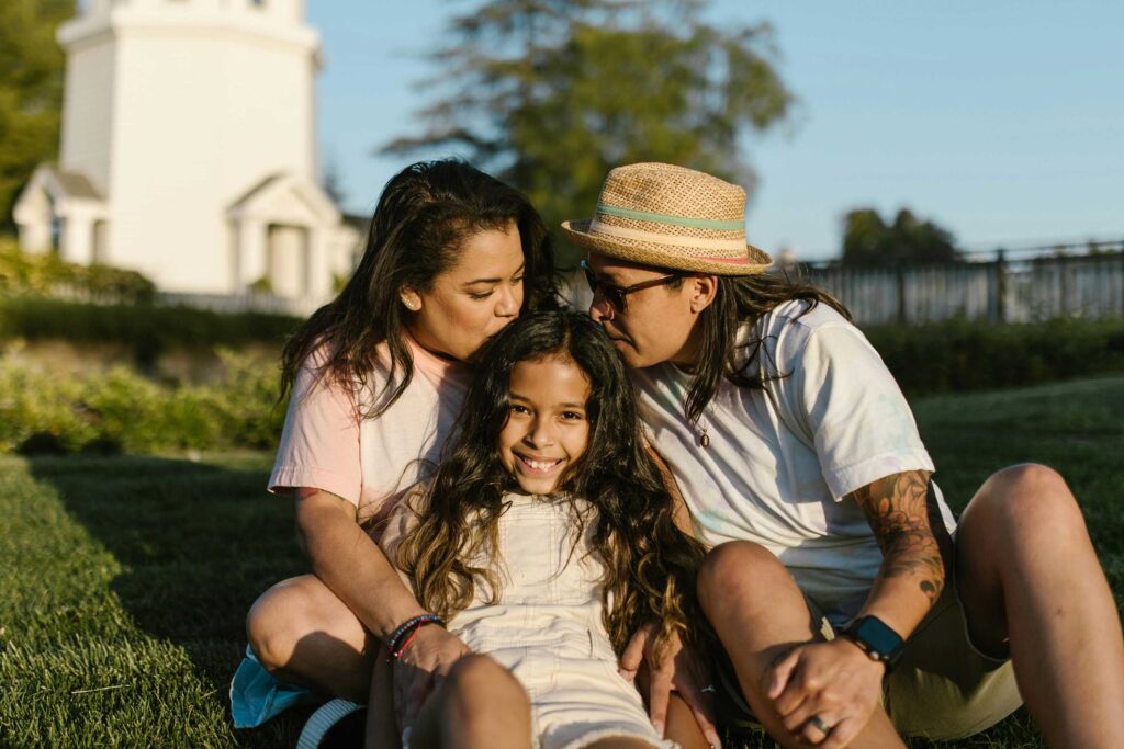 Parents and child