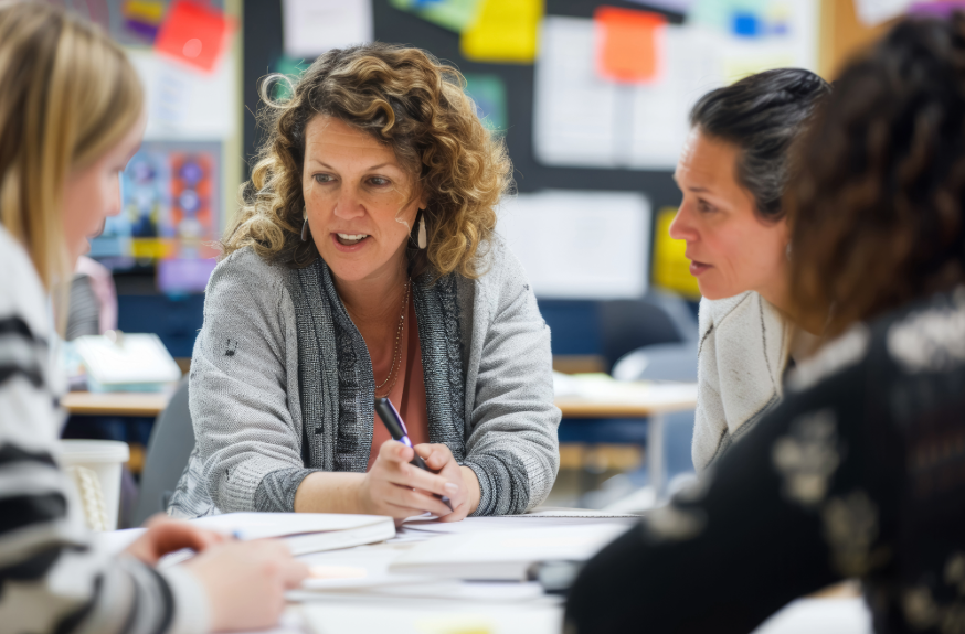 Providers attending a school meeting