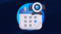 a calendar and a computer camera