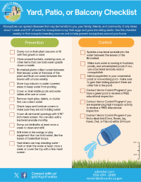 checklist for home to prevent mosquitoes