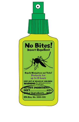 a bottle of repellent