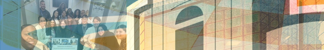 Sheriff giving kids gifts and Kid pointing to San Diego County sign