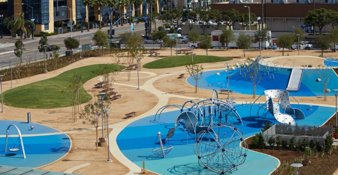 The playground at waterfront park