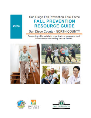 Screenshot of the cover of the fall prevention pamphlet