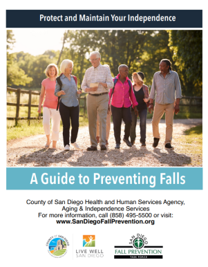 Screenshot of the cover of the fall prevention pamphlet