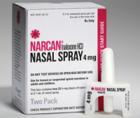 Box of Narcan naloxone nasal spray