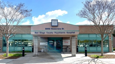 Front entrance of the San Diego County Psychiatric Hospital