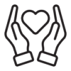 Hands holding a heart