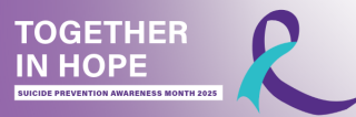 Suicide Prevention Awareness month website banner