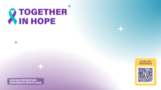 Suicide Prevention Awareness Month 2024 Virtual Background