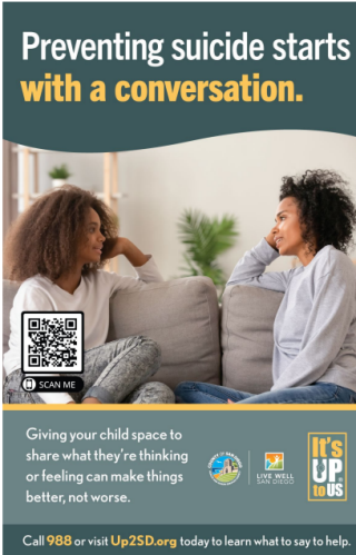 It's Up to Us Suicide Prevention poster