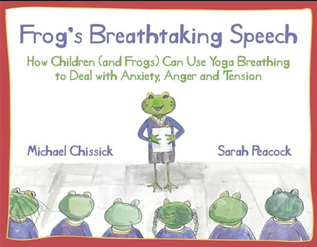 Illustrated book cover showing a frog giving a speech