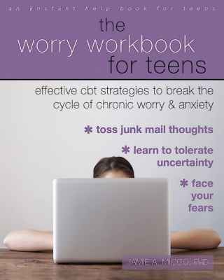 Book cover showing a someone sitting in front of a laptop