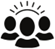 Icon of a group of people in the community. 