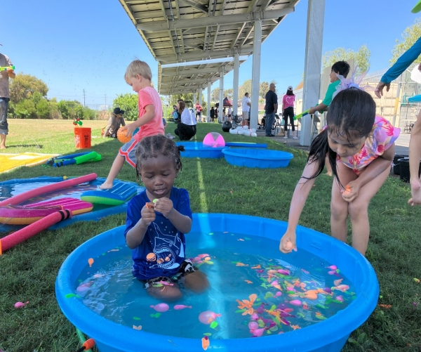 Picture of Children Playing in a Children's Swimming Pool