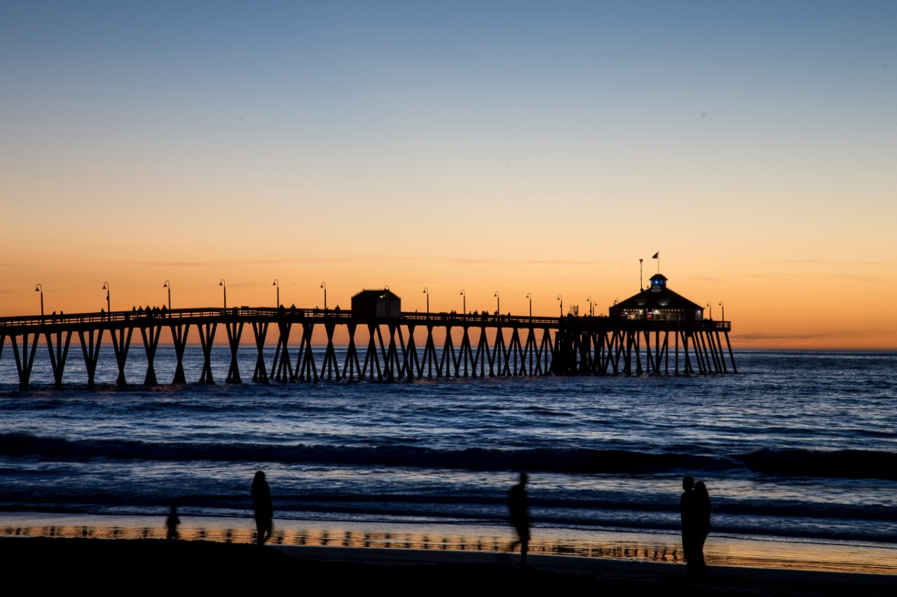 Photo of Imperial Beach pier at sunset