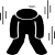 A black icon of someone who is fatigued.