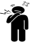 Icon of person with a sore throat.