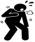 Icon of a person with shortness of breath.