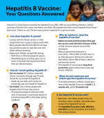 Hep B Vaccine: Questions Answered Infographic