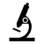 Microscope icon in black.