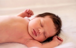 Baby sleeping on back