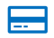 Payment (e.g., debit, credit) card icon in blue.