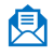 Mail icon in blue.