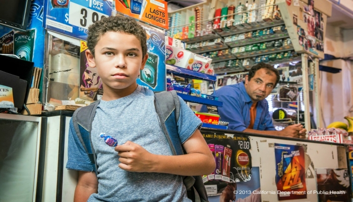 Minor exposed to tobacco products at store