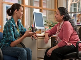 Image of individual getting employment services