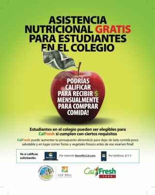 CalFresh Student Flyer - Spanish