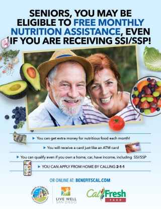 Seniors Free Nutrition Assistance Flyer - English
