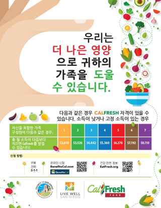 CalFresh Fixed Income Flyer - Korean
