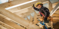 Man Building a house