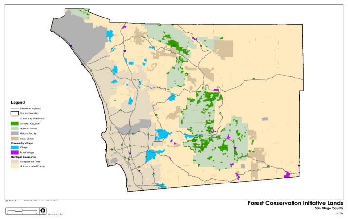 Map of the Former Forest Conservation Initiative Properties